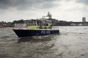 The Marine Police Unit at work on the Thames (click on image to enlarge)