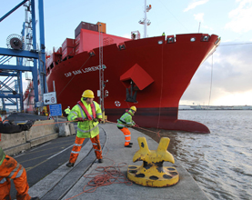 London Container Terminal Handles Largest Ever Container Ship