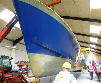 New PLA catamaran reaches hull milestone