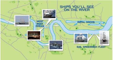 Ships on the river during the Olympics (click on image to enlarge)