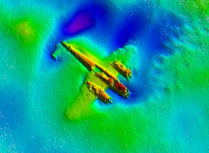 Sonar scan of the aircraft